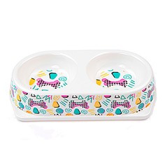 Миска для домашних животных Bobo, двойная, белая, 180 мл Bo&Bo