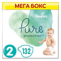 Подгузники Pampers Pure Protection Mini 2 (4-8 кг), 132 шт.