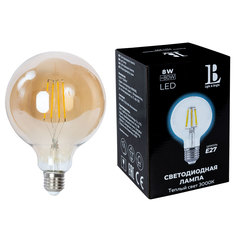 Лампочка L&B E27-8W-G125-WW-fil gold