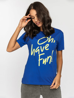 Футболка женская Dairos GD69300723 синяя S