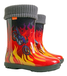 Резиновые сапоги детские Demar, цв.красный р.23