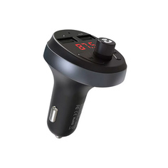Автомобильное зарядное устройство с FM-трансмиттером 2xUSB Hoco E41 - Черное