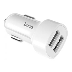 Автомобильное зарядное устройство Hoco Z2 с кабелем Micro-USB (Белый)