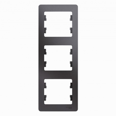 Рамка Schneider Electric Glossa 3-ая Графит
