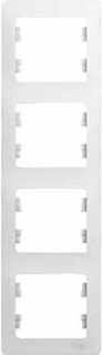 Рамка Schneider Electric Glossa 4-ая Белая