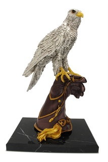 Скульптура "Орел на перчатке" (Linea "Novita"), посеребрение Exetera Argenti