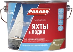 Лак яхтный алкидно-уретановый PARADE L20 Яхты &Лодки Полуматовый 2,5 л