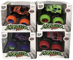 Машинка пластмассовая "Джип "Монстр" инерционный, 12х10х11,50 см Junfa Toys