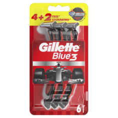 Бритвы одноразовые "Gillette Blue 3 Red" 6 штук