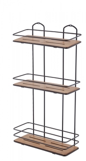 Полка в ванную TEKNO-TEL прямая BK077B 3 яруса 13х30х55