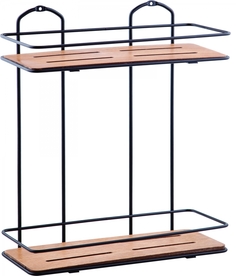 Полка в ванную TEKNO-TEL прямая BK076B 2 яруса 13х30х35