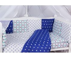 Бортик в кроватку 12 предметов (12 подушек-бортиков) AmaroBaby БРИЗ