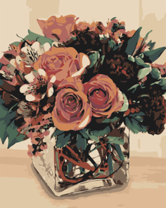 Картина по номерам, 50 x 40, Цветы (Картина 2)