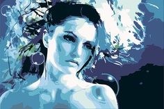 Картина по номерам, 60 x 40, Красивая женщина (Картина 3)