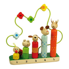 Деревянная игрушка для малышей Bigjigs Toys Игра посчитай животных