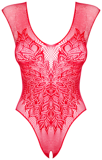 Боди из сеточки с рисунком в виде крыльев на спинке красный S/M/L Obsessive