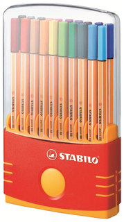 Набор ручек капиллярных STABILO point 88, 20 ручек