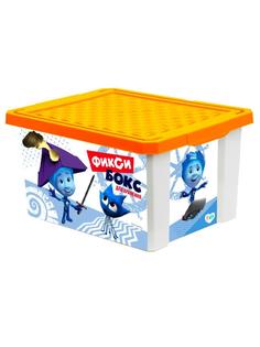 Детский ящик для хранения игрушек "ФИКСИКИ", 12л, желтый Little Angel