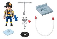 Экстра-набор: пожарник с гидрантом Playmobil