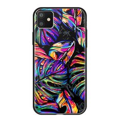 Чехол Deppa Glass Case для Apple iPhone 11 Листья