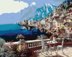 Картина по номерам Живопись по Номерам Столик с видом на море, 40x50