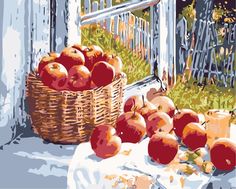 Картина по номерам Живопись по Номерам Корзина яблок, 40x50
