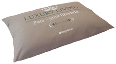 Лежак для животных HAPPY HOUSE Подушка-База LUXSURY LIVING серый 4001-3