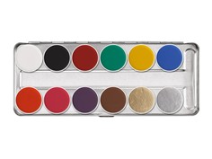 Аквагрим в палитре 12 цв./Aquacolor Palette 12 Col. 40 мл. (Цв: SN)/Kryolan/1104-SN