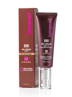 BB-крем натурально-бежевый Lanopearl 5 в 1 BB Cream SPF 15 No.2, 50 мл