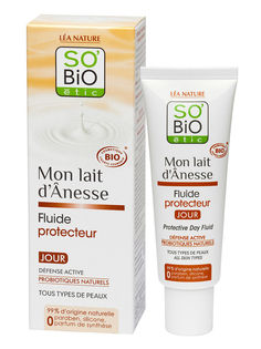 Защитный дневной флюид SO’BiO etic с ослиным молоком, 50 мл
