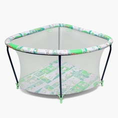 ГЛОБЭКС Манеж детский УГОЛ Зеленый 1100x1100x770 1102 Globex