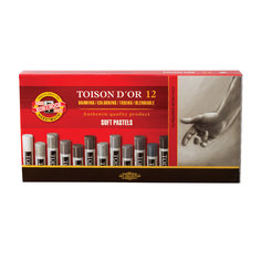 Пастель художественная Toison Dor 12 оттенков серого