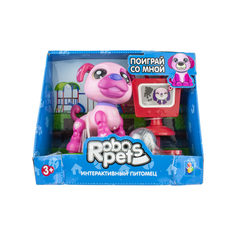 Интерактивное животное 1TOY Озорной щенок, розовый