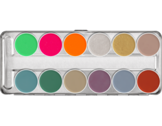 Аквагрим в палитре 12 цв. Aquacolor Palette 12 Col. 40 мл. Цв: KI Kryolan