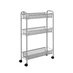 Этажерка ЗМИ "Ладья 1 К" на колесиках, цвет Металлик