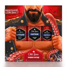 Набор Old Spice Дезодорант + гель д/душа + шампунь 2в1 Captain + лосьон п/бритья Captain