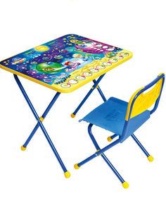 Комплект детской мебели Nika КП/8 Математика в космосе со столом и стулом, от 1,5 до 3 лет