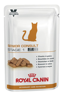 Влажный корм для кошек ROYAL CANIN Senior Consult Stage 1, мясо, 100г