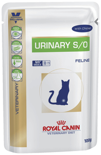 Влажный корм для кошек ROYAL CANIN Vet Diet Urinary S/O, курица, 100г