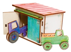 Деревянный конструктор минимир Гараж Balance Toys