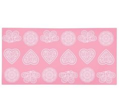 Kitchen Craft Силиконовый коврик-трафарет, 39х19.5 см, розовый SDILACEMAT13