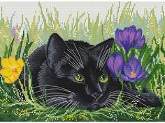 Набор для вышивания Белоснежка Кот и крокусы