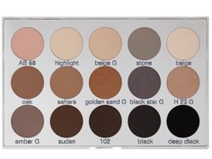Тени в палитре Kryolan Eye Shadow Palette 15 col. 37,5 гр. Цв: SmokeySand