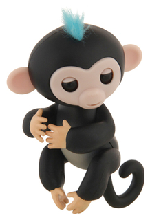 Интерактивная игрушка Finger Monkey Rombica черная 50052546