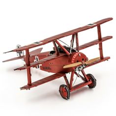 Металлический 3D конструктор самолет Триплан Fokker Dr. I Triplane Fascinations 22469