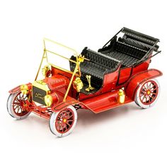 Металлический 3D конструктор машина Форд 1908 Ford Model T Red/Gold Fascinations 22430