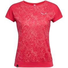 Футболка Salewa Pedroc Print Dry W S/S Tee, rose red, 44 EU