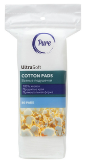 Ватные диски Pure Ultra Soft Cotton Pads 80 шт