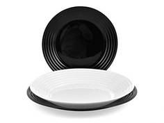 Столовый набор АРЕНА БЛЭК ЭНД УАЙТ 18 предметов Luminarc