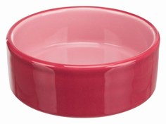 Одинарная миска для кошек TRIXIE, керамика, розовый, 0.3 л, 12см